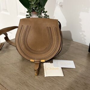 Chloé Tan Marcie Crossbody Saddle Bag